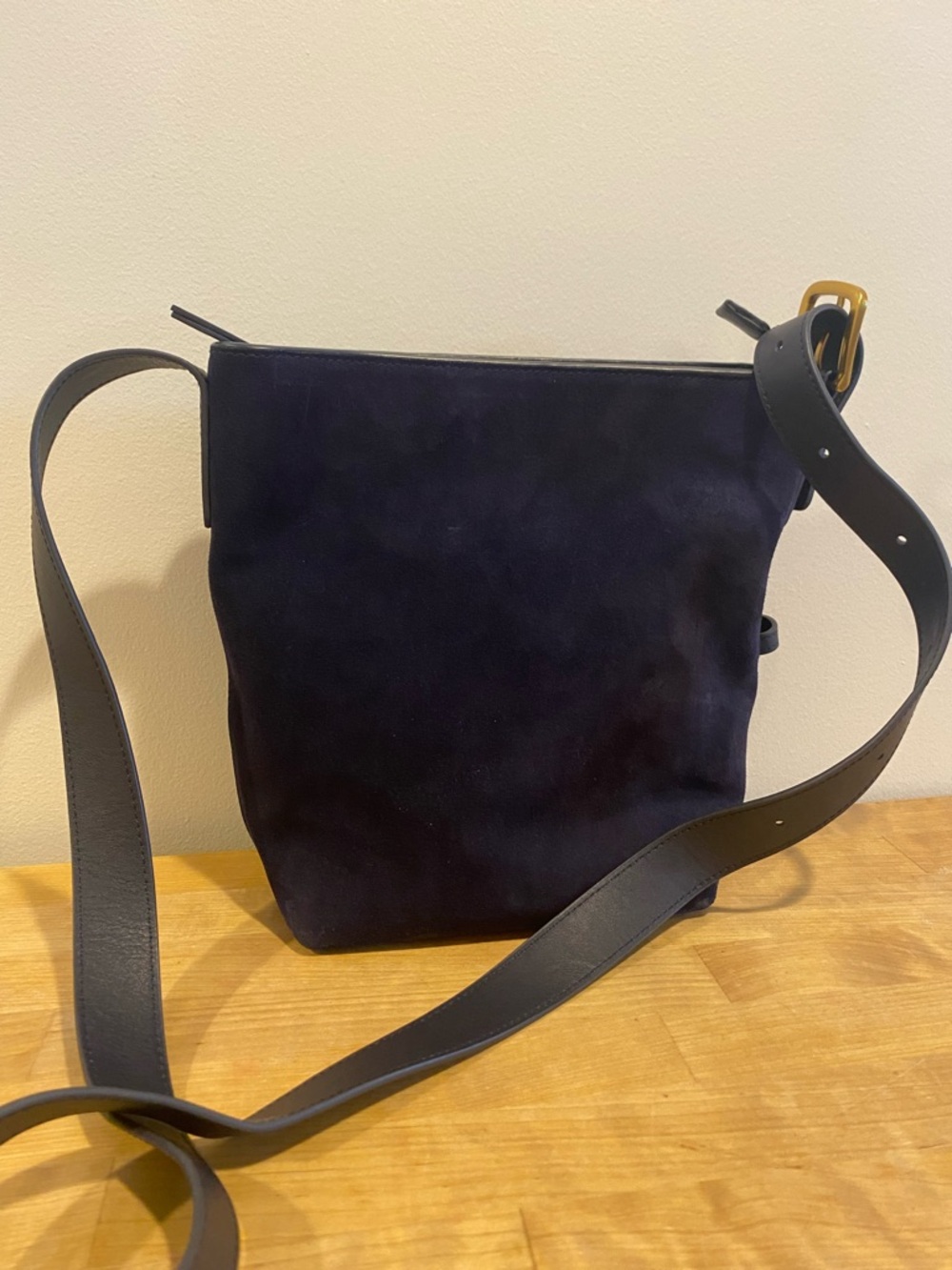 Quince Italian Suede Bucket Crossbody - Picture 2 of 7